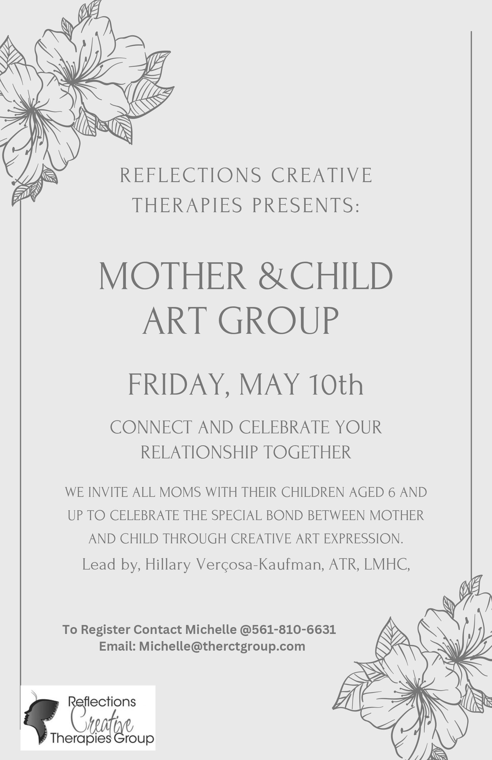 Pink Minimalist Flowers Mother's Day Flyer